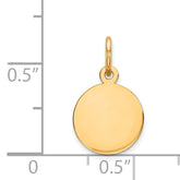 10K Plain .018 Gauge Circular Engravable Disc Charm